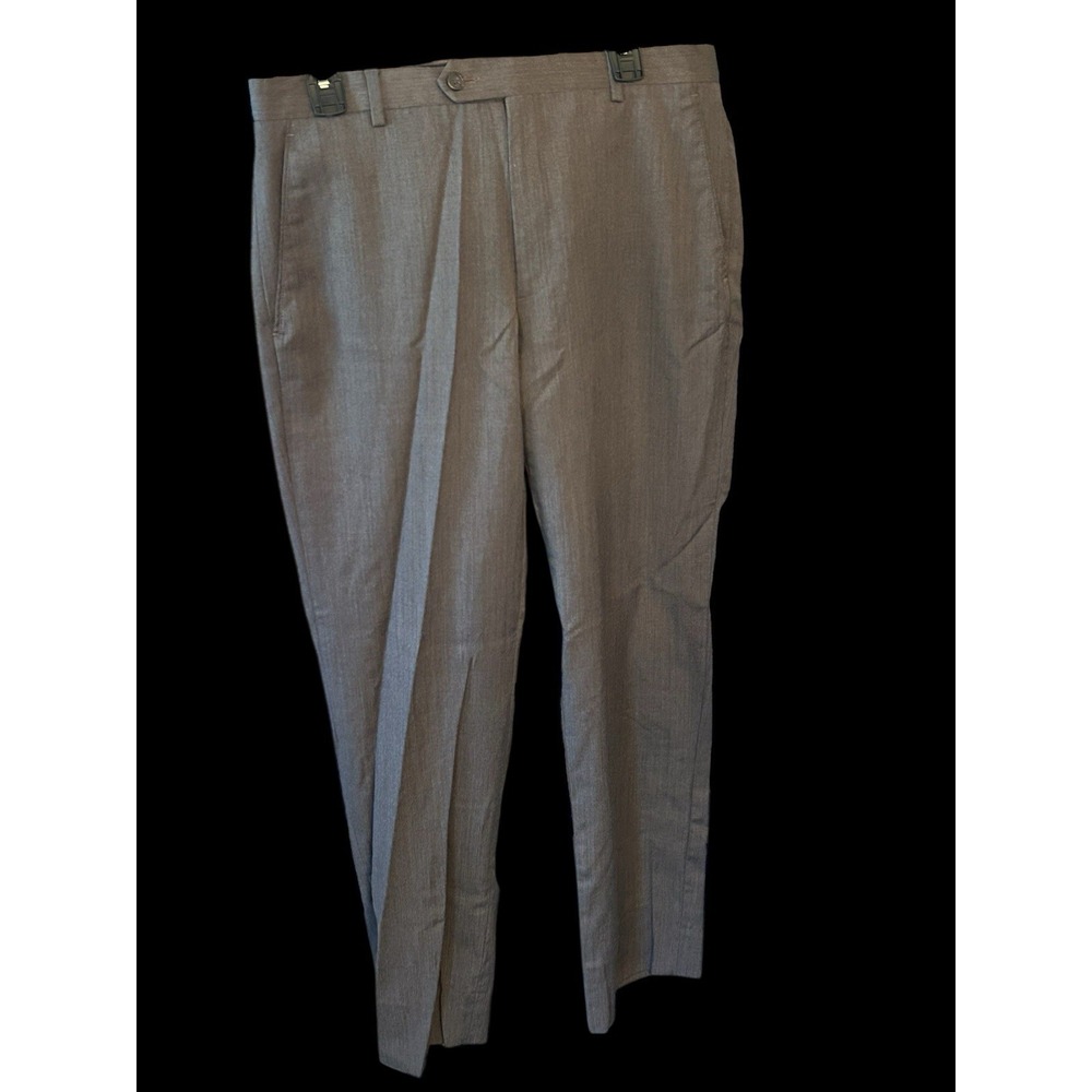 Egara‎ Men's Gray Flat Front Dress Pants Size 34x30